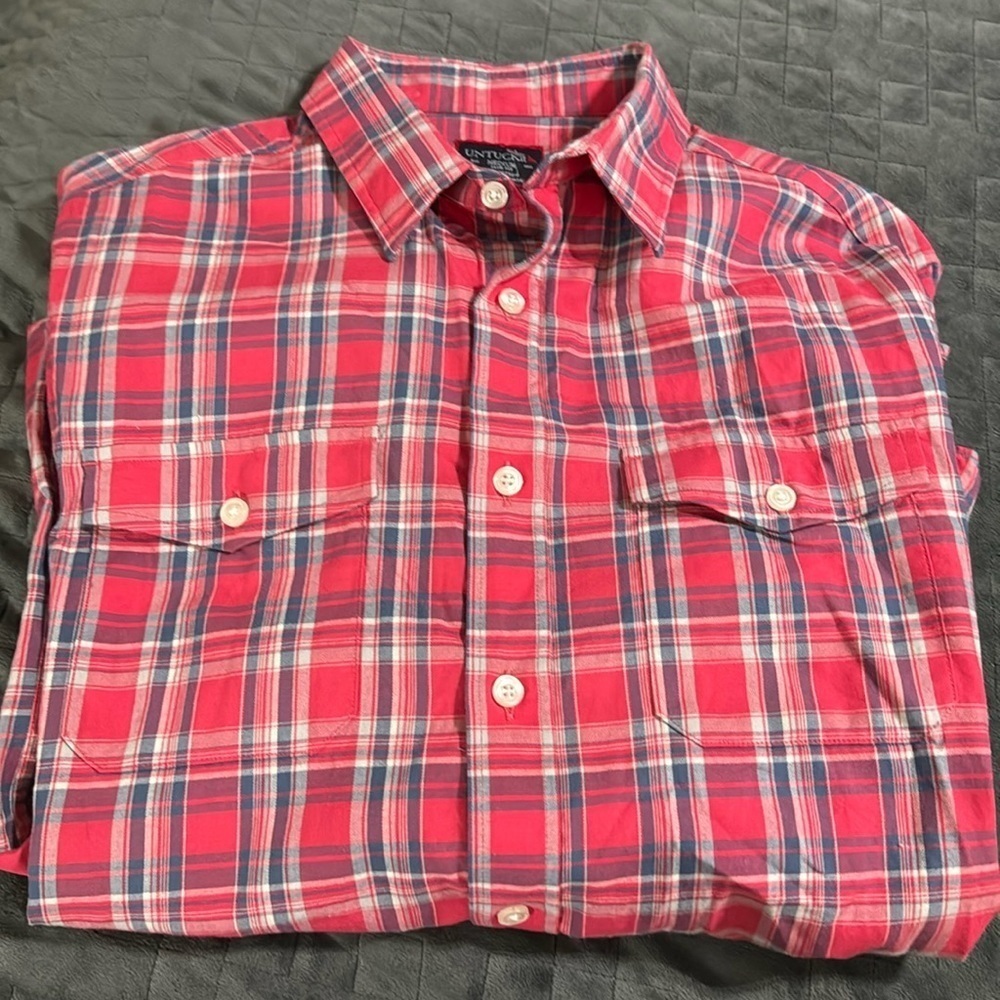 UNTUCKit Woman’s 100% Cotton Slim Fit Smart Casual Wear Plaid‎ Button Down